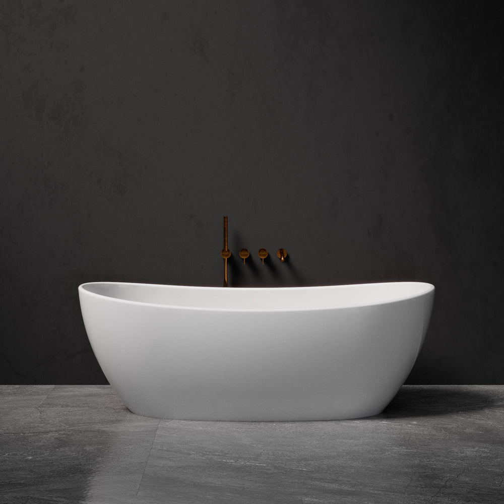 PIETRA BIANCA MARIA FREESTANDING STONE BATHTUB WITH CUSTOM COLOURS (AVAILABLE IN 1630MM AND 1800MM)