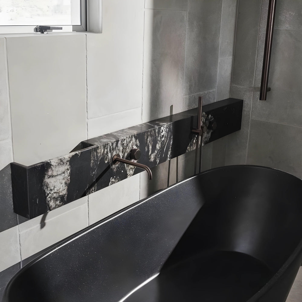 PIETRA BIANCA MARIA FREESTANDING STONE BATHTUB WITH CUSTOM COLOURS (AVAILABLE IN 1630MM AND 1800MM)