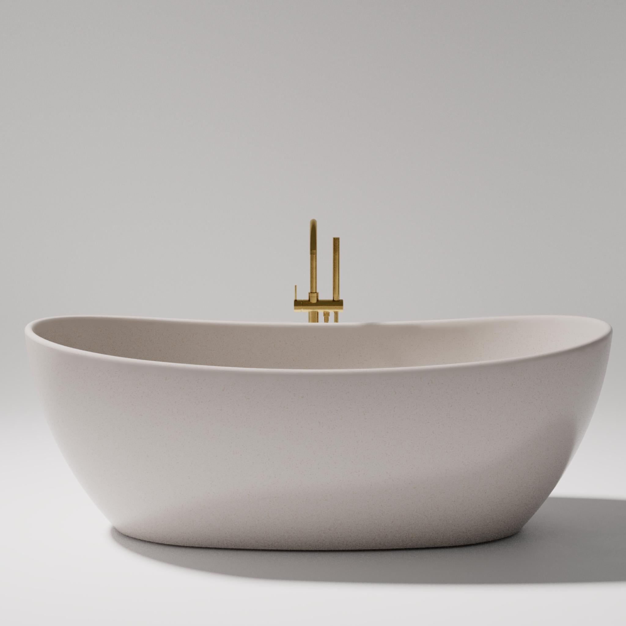 PIETRA BIANCA MARIA FREESTANDING STONE BATHTUB WITH CUSTOM COLOURS (AVAILABLE IN 1630MM AND 1800MM)