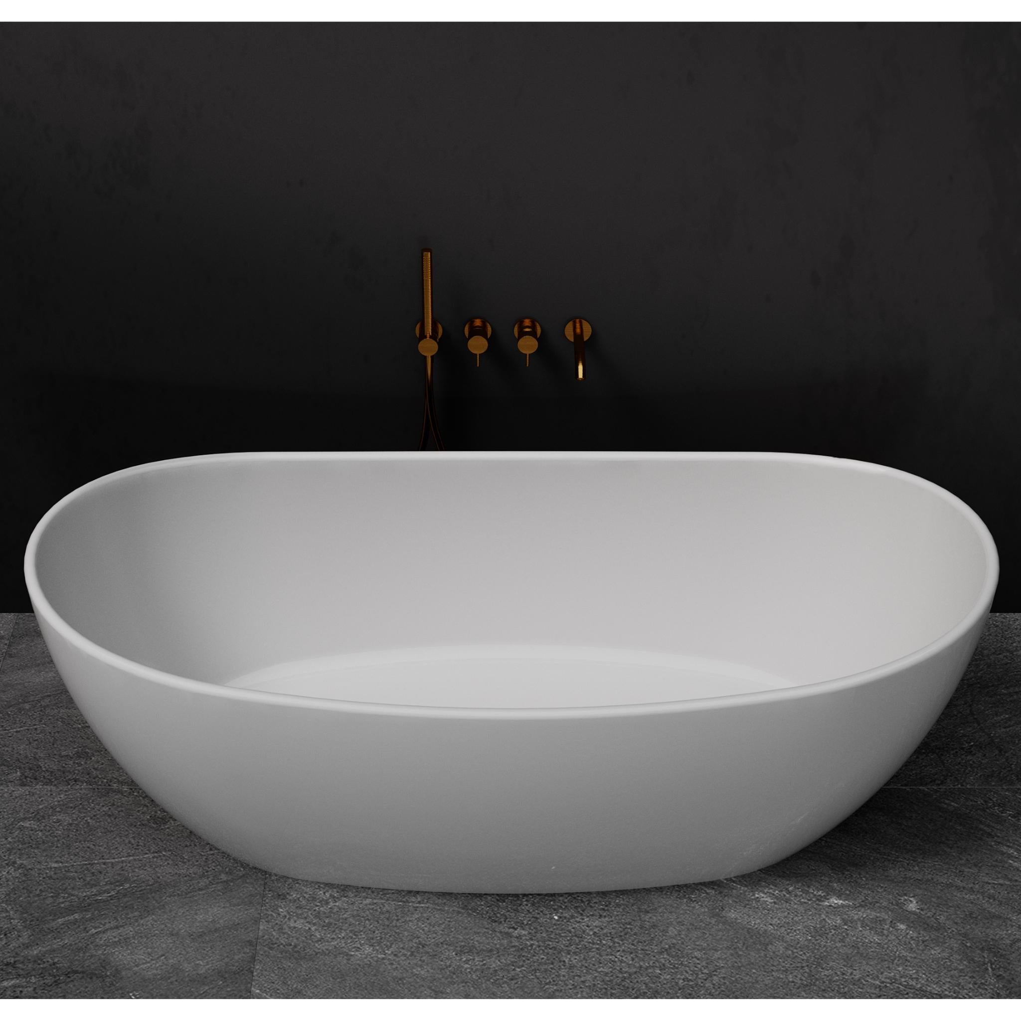 PIETRA BIANCA MARIA FREESTANDING STONE BATHTUB WITH CUSTOM COLOURS (AVAILABLE IN 1630MM AND 1800MM)