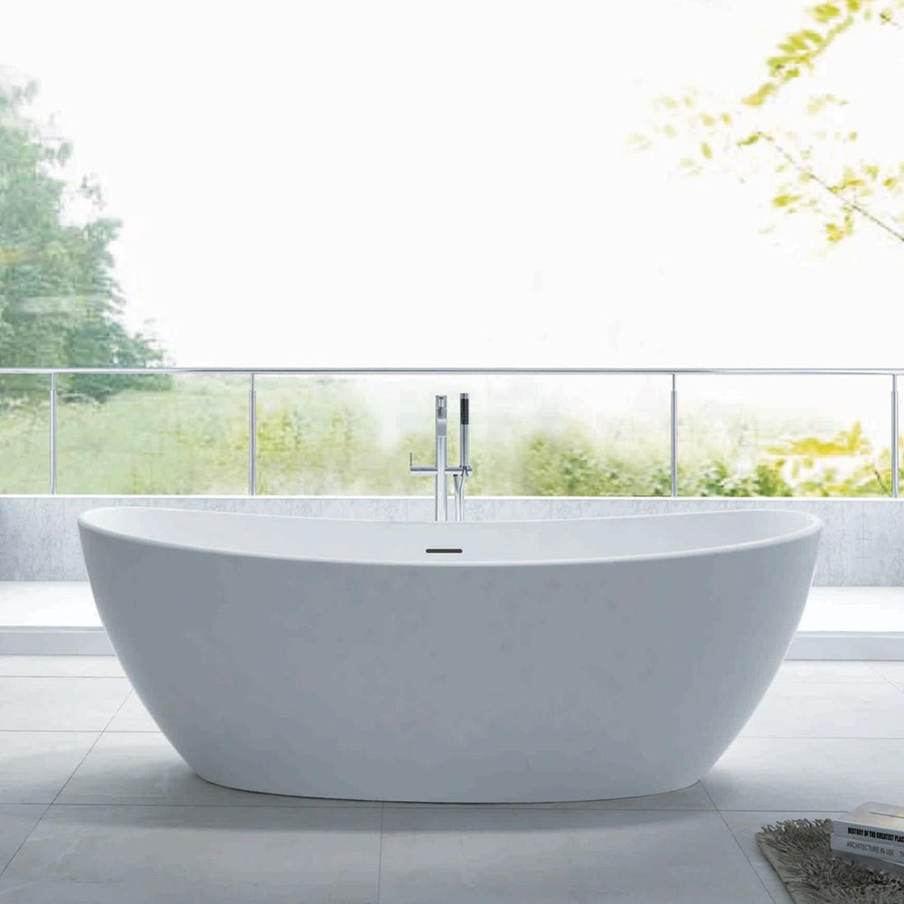 PIETRA BIANCA MARIA FREESTANDING STONE BATHTUB WITH CUSTOM COLOURS (AVAILABLE IN 1630MM AND 1800MM)