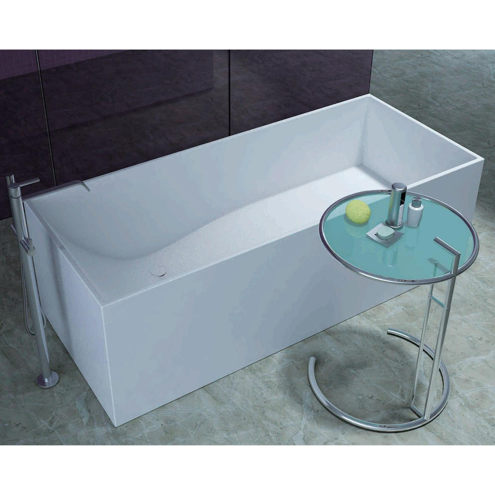PIETRA BIANCA CUBE FREESTANDING STONE BATHTUB WITH CUSTOM COLOURS 1700MM