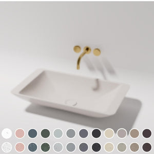 PIETRA BIANCA LIDIA ABOVE COUNTER STONE BASIN WITH CUSTOM COLOUR 595MM