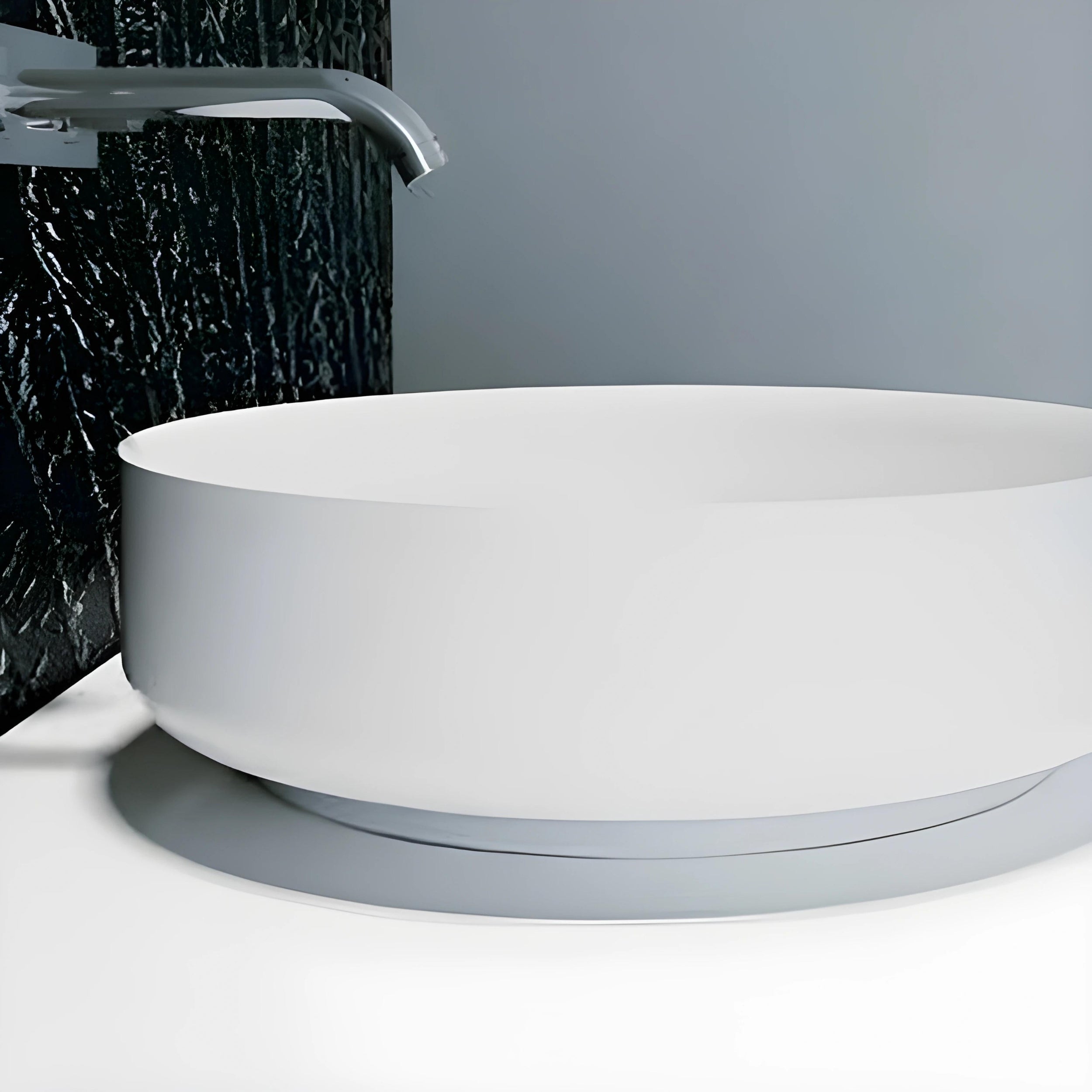 PIETRA BIANCA GEORGIA ABOVE COUNTER STONE BASIN WITH CUSTOM COLOURS 450MM