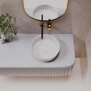 PIETRA BIANCA GEORGIA ABOVE COUNTER STONE BASIN WITH CUSTOM COLOURS 350MM