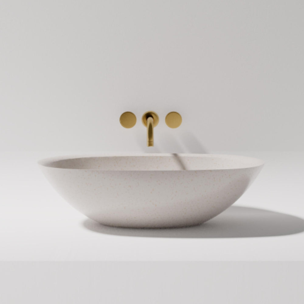 PIETRA BIANCA JULIA ABOVE COUNTER STONE BASIN WITH CUSTOM COLOURS 550MM
