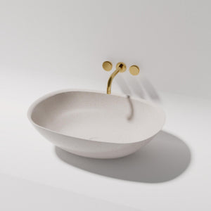 PIETRA BIANCA JULIA ABOVE COUNTER STONE BASIN WITH CUSTOM COLOURS 550MM