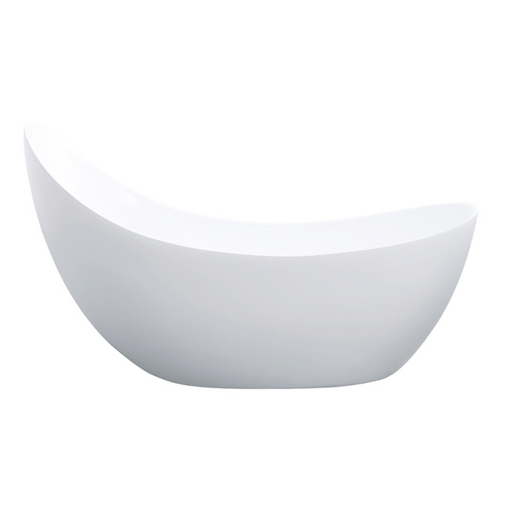 POSEIDON POSH FREE STANDING BATHTUB GLOSS WHITE NON OVERFLOW (AVAILABLE IN 1500MM AND 1680MM)