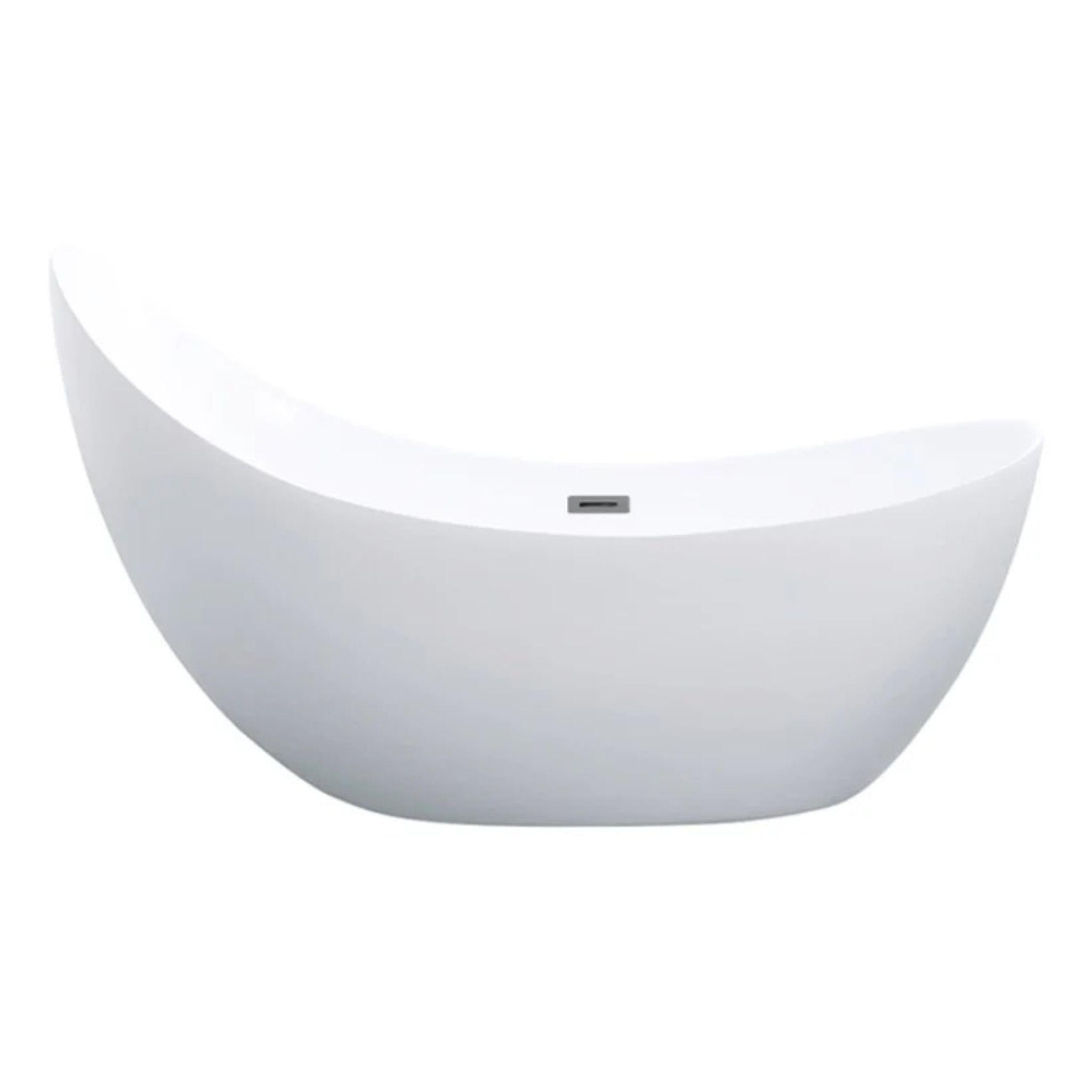POSEIDON POSH FREE STANDING BATHTUB GLOSS WHITE WITH OVERFLOW (AVAILABLE IN 1500MM AND 1680MM)