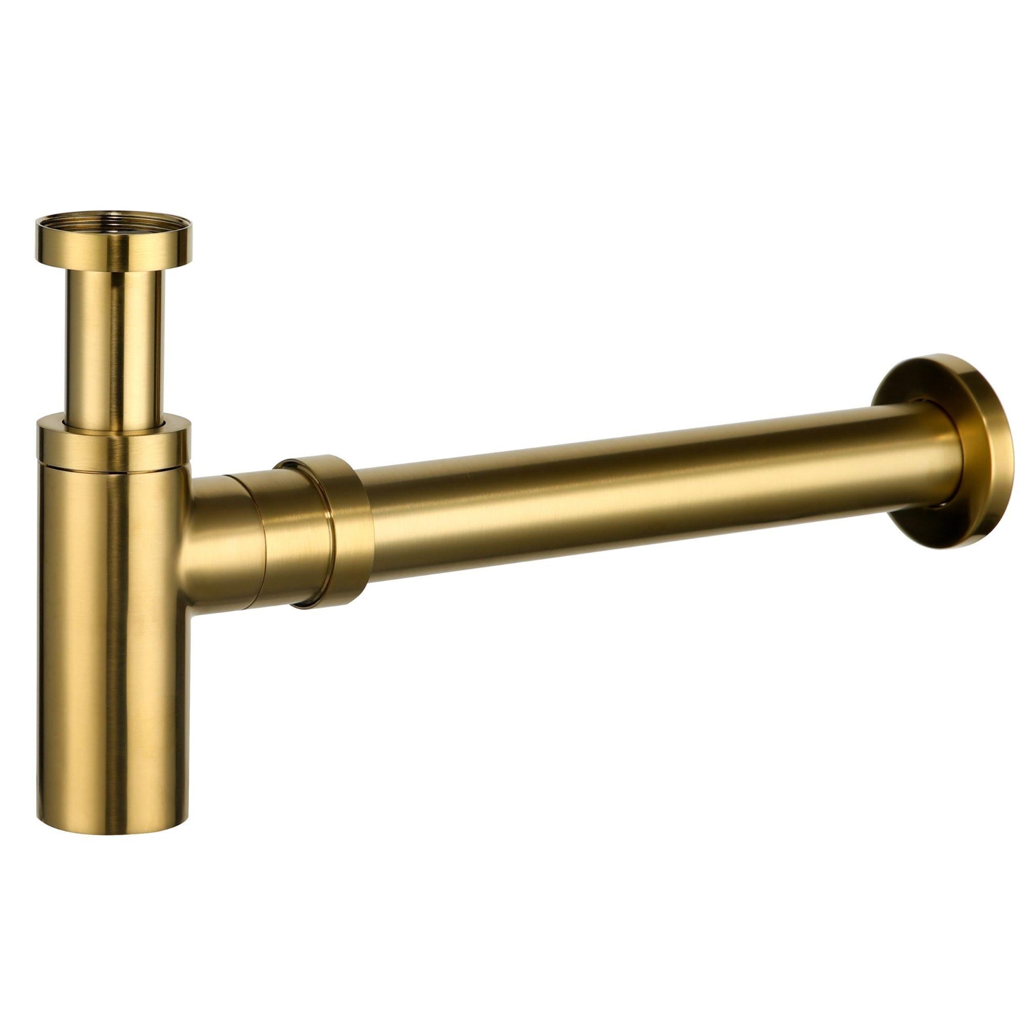 POSEIDON BRASS ROUND BOTTLE TRAP 40MM BRUSHED GOLD