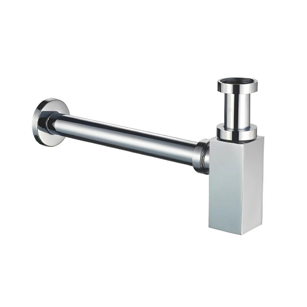 POSEIDON BRASS SQUARE BOTTLE TRAP 40MM CHROME