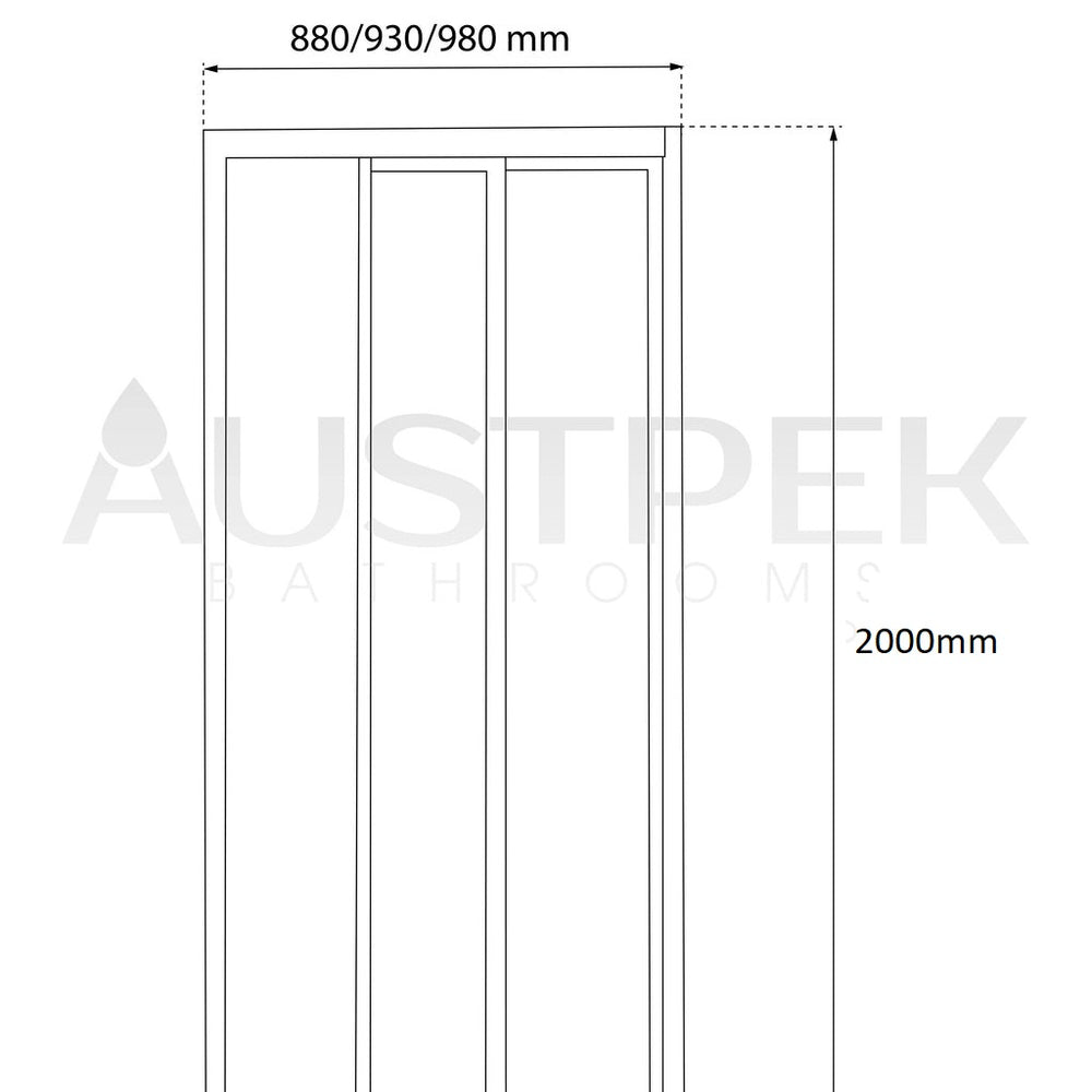 COVEY SEMI-FRAMED TRIPLE SLIDING DOOR WITH 3 PANEL SHOWER SCREEN CHROME