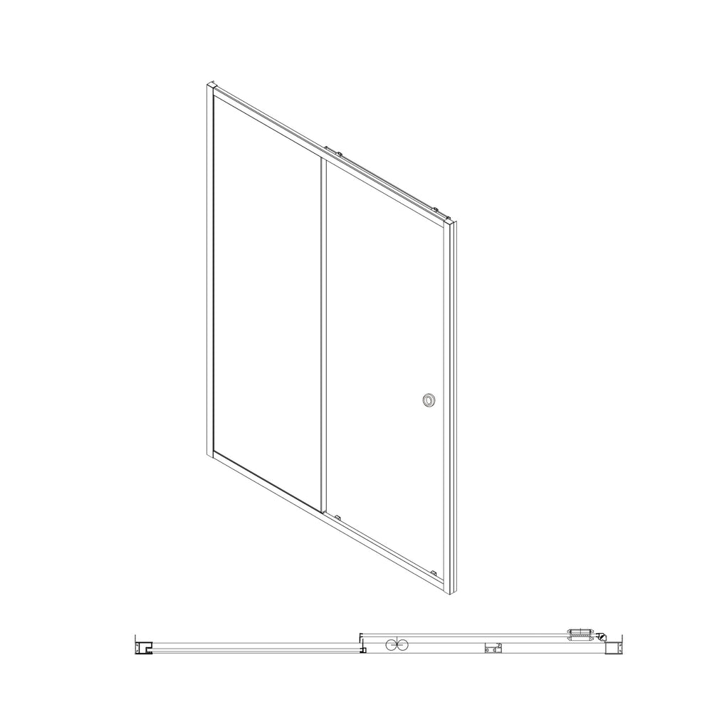COVEY SEMI-FRAMELESS SINGLE SLIDING DOOR SHOWER SCREEN CHROME