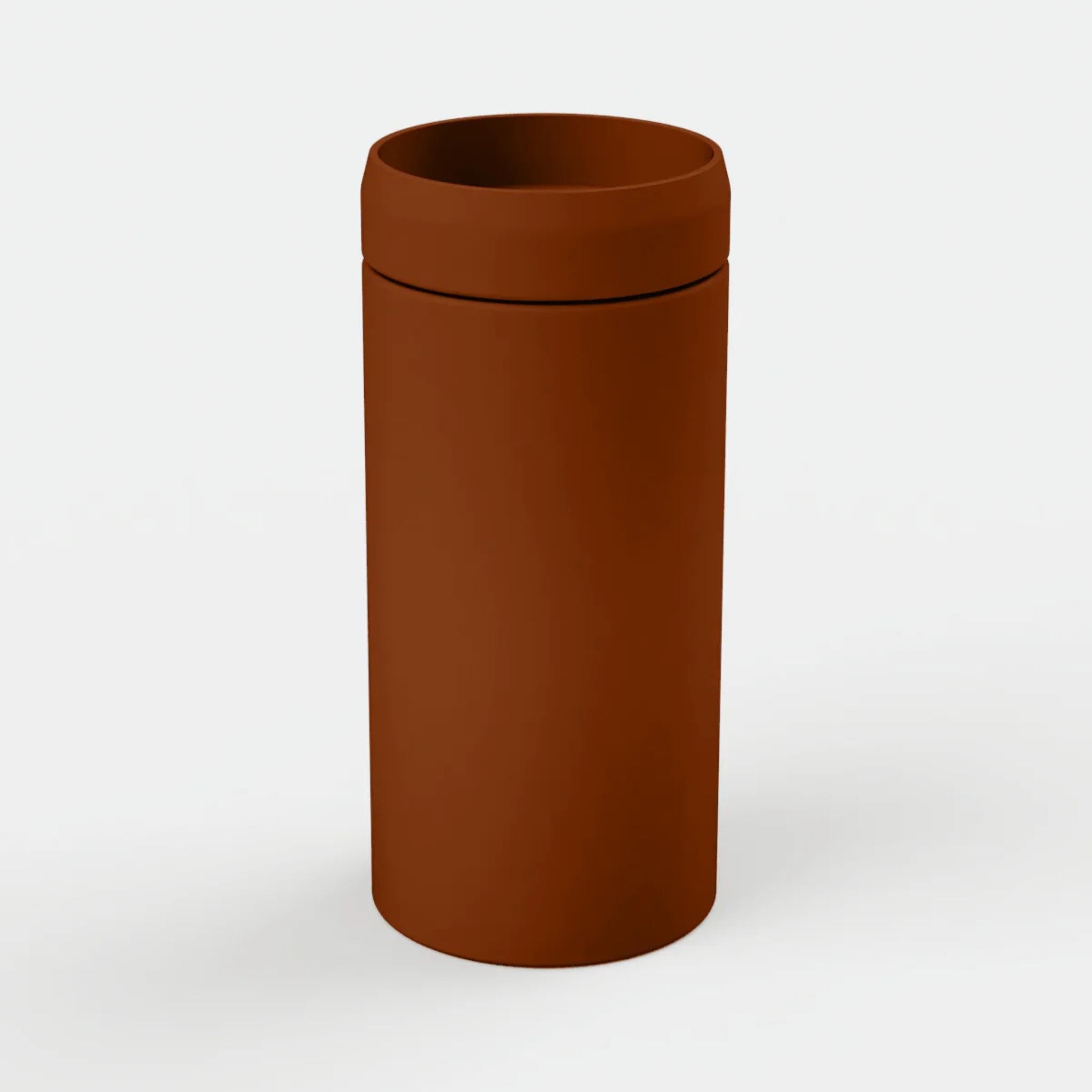NOOD CO CYLINDER PRISM CIRCLE FREESTANDING BASIN RUST