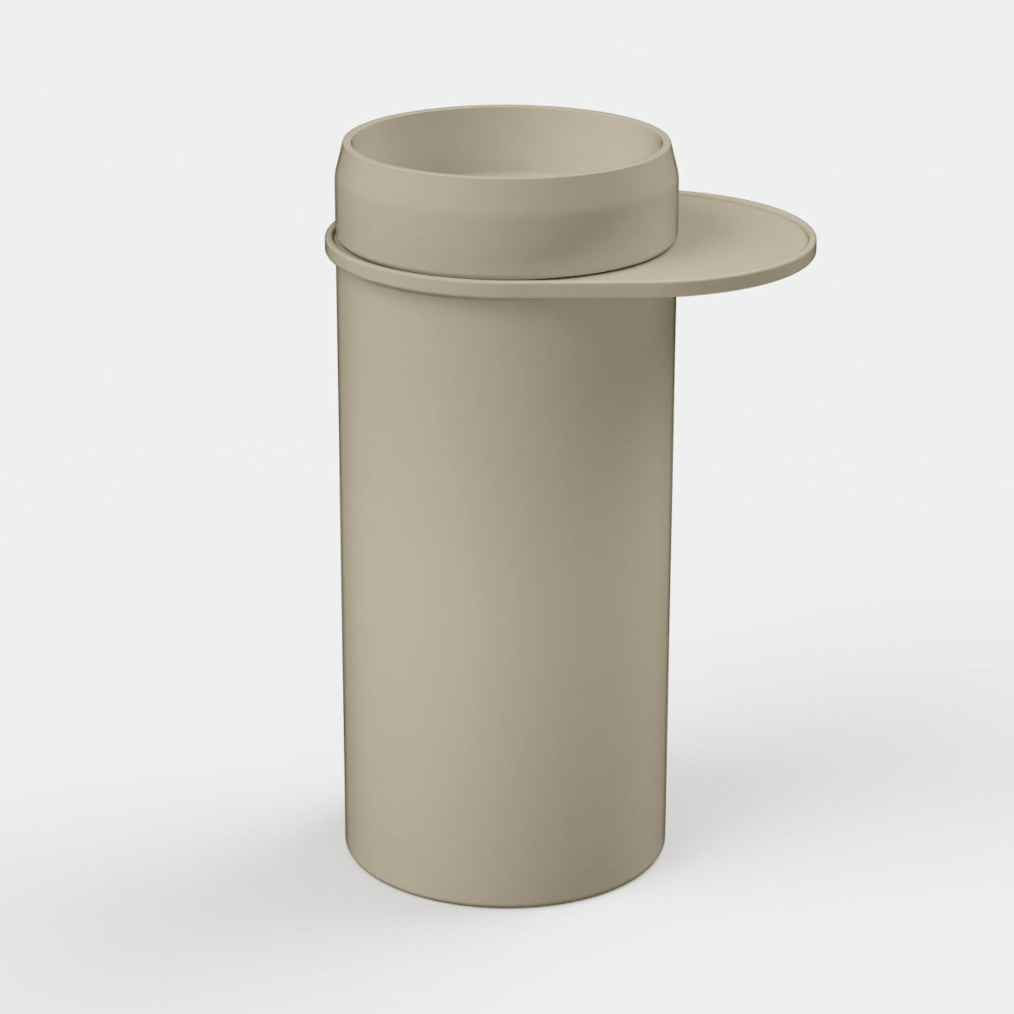 NOOD CO CYLINDER PRISM CIRCLE FREESTANDING BASIN WHEAT