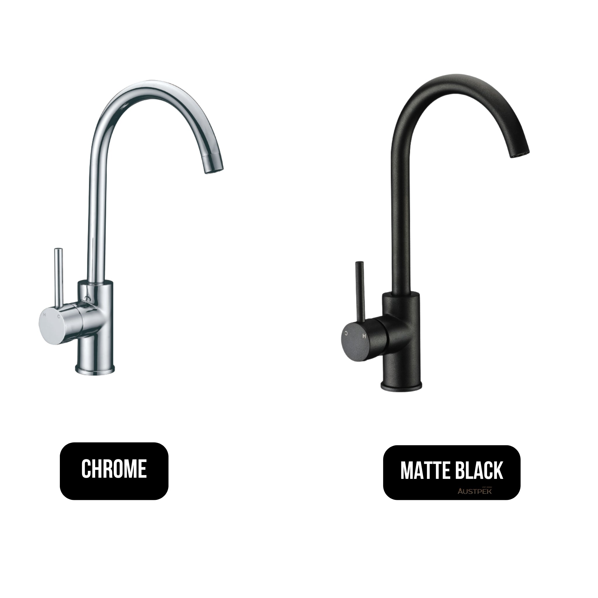 IKON OTUS SINK MIXER GOOSENECK 366MM CHROME