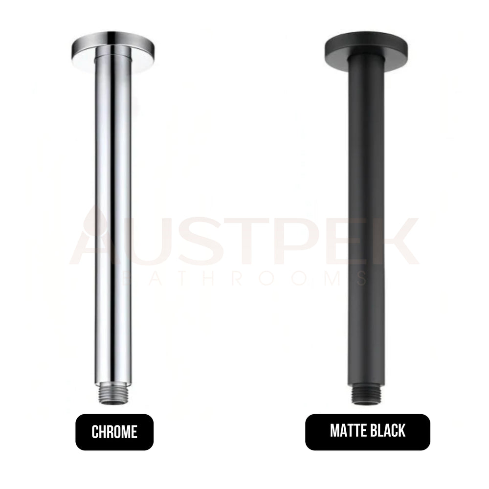 INSPIRE CEILING SHOWER ARM ROUND 200MM CHROME