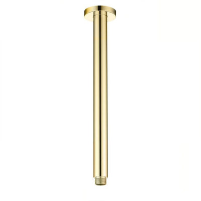 INSPIRE PAVIA CEILING SHOWER ARM ROUND 300MM BRUSHED GOLD
