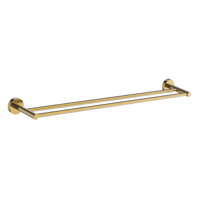 GARETH ASHTON POCO NON-HEATED DOUBLE TOWEL RAIL BRUSHED BRASS 760MM