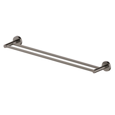 GARETH ASHTON POCO NON-HEATED DOUBLE TOWEL RAIL GUN METAL 760MM