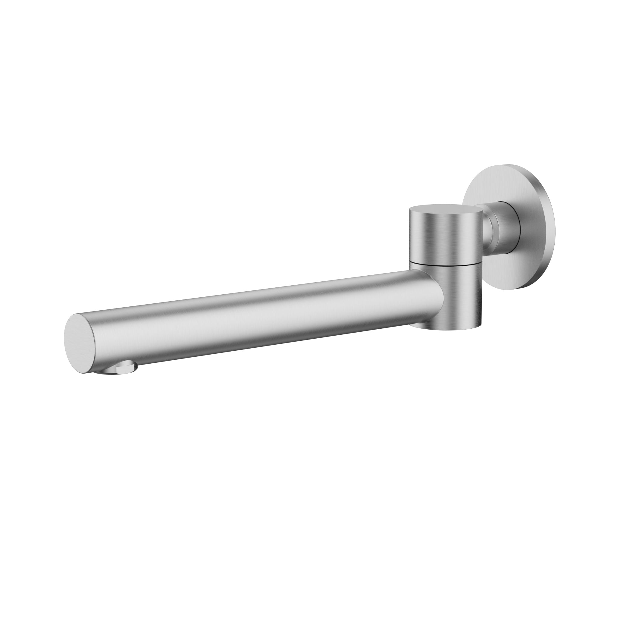 IKON OTUS SWIVEL LEAD FREE BATH SPOUT 242MM BRUSHED NICKEL