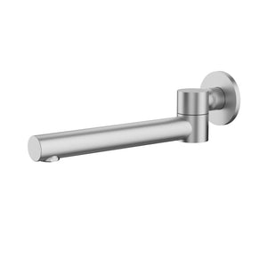 IKON OTUS SWIVEL LEAD FREE BATH SPOUT 242MM BRUSHED NICKEL