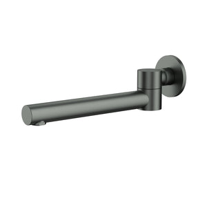 IKON OTUS SWIVEL LEAD FREE BATH SPOUT 242MM GUN METAL