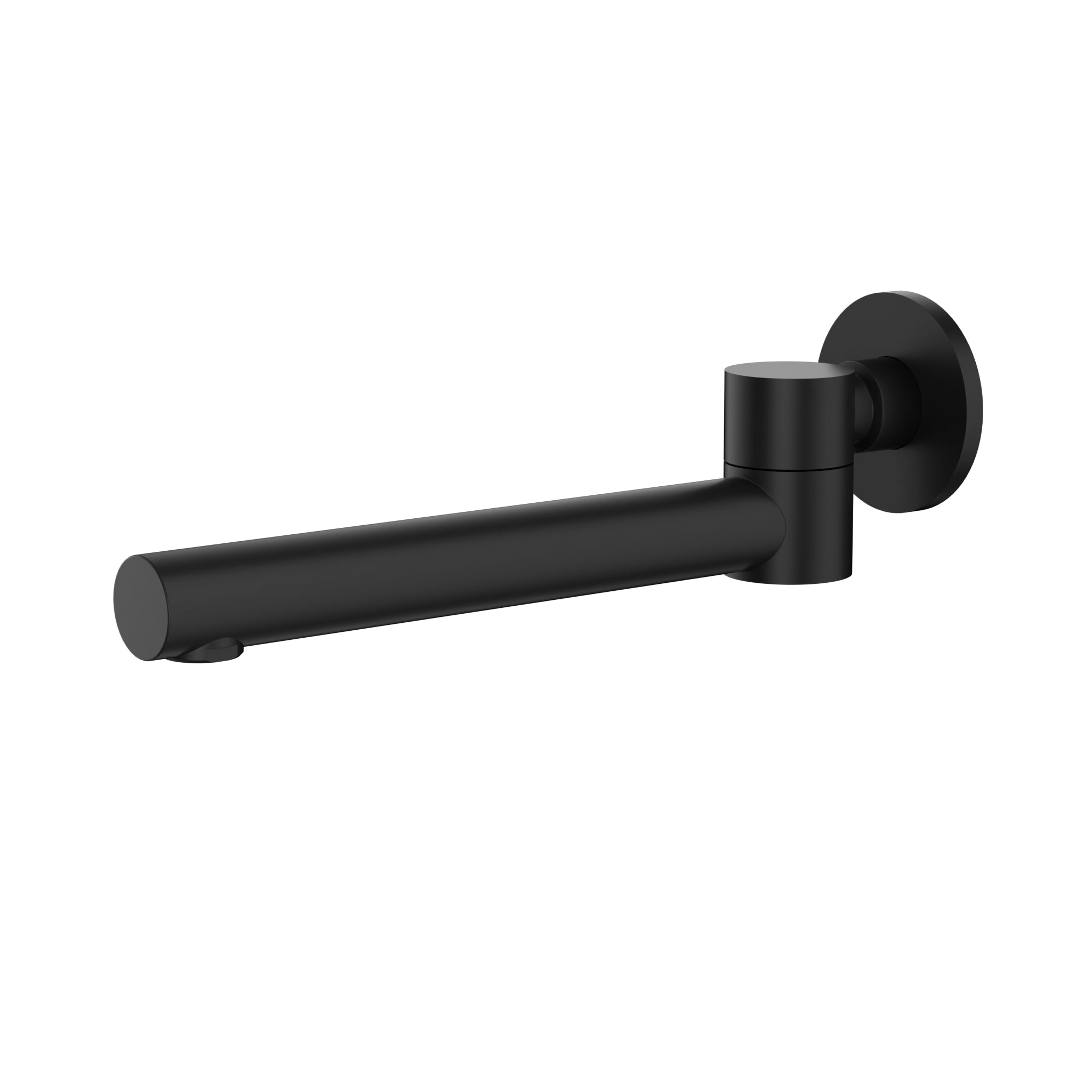 IKON OTUS SWIVEL LEAD FREE BATH SPOUT 242MM MATTE BLACK