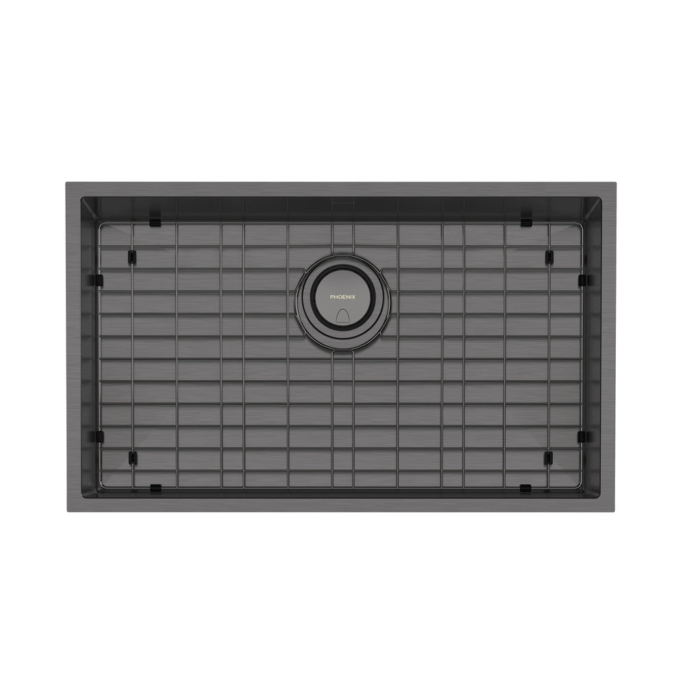 PHOENIX 4000 SERIES EXTRA LARGE SINGLE BOWL SINK BRUSHED CARBON 700MM