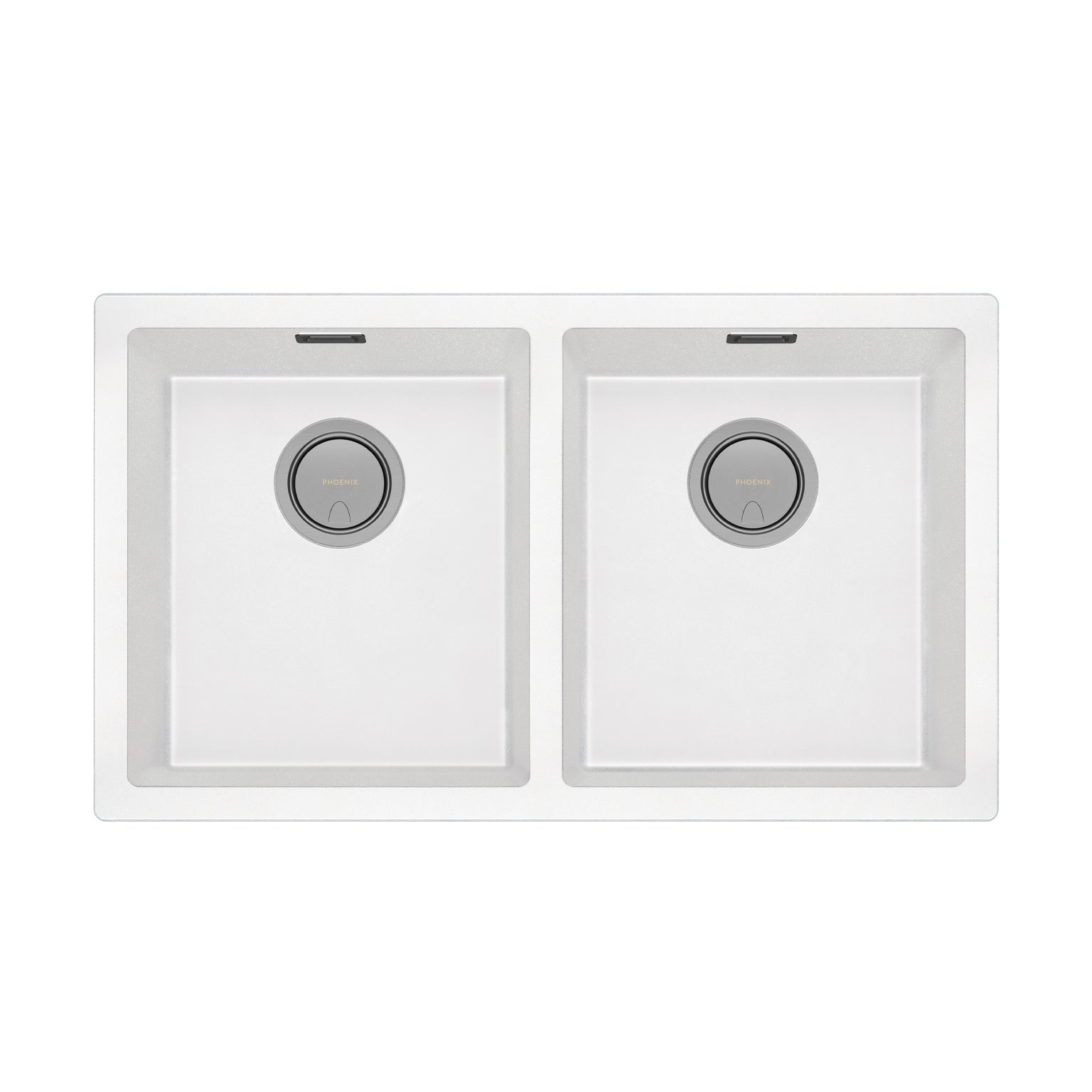 PHOENIX 5000 SERIES DOUBLE BOWL SINK MATTE WHITE 802MM