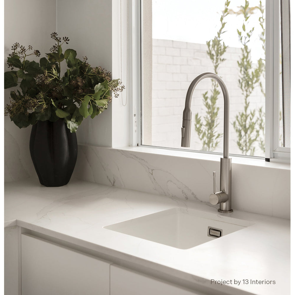 PHOENIX 5000 SERIES SINGLE BOWL SINK MATTE WHITE 416MM