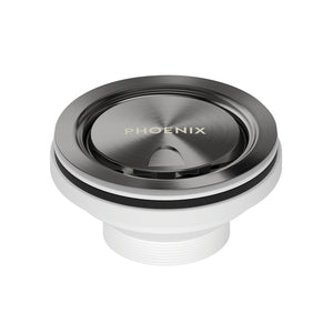PHOENIX COVERED SINK BASKET WASTE BRUSHED CARBON