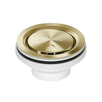 PHOENIX COVERED SINK BASKET WASTE BRUSHED GOLD