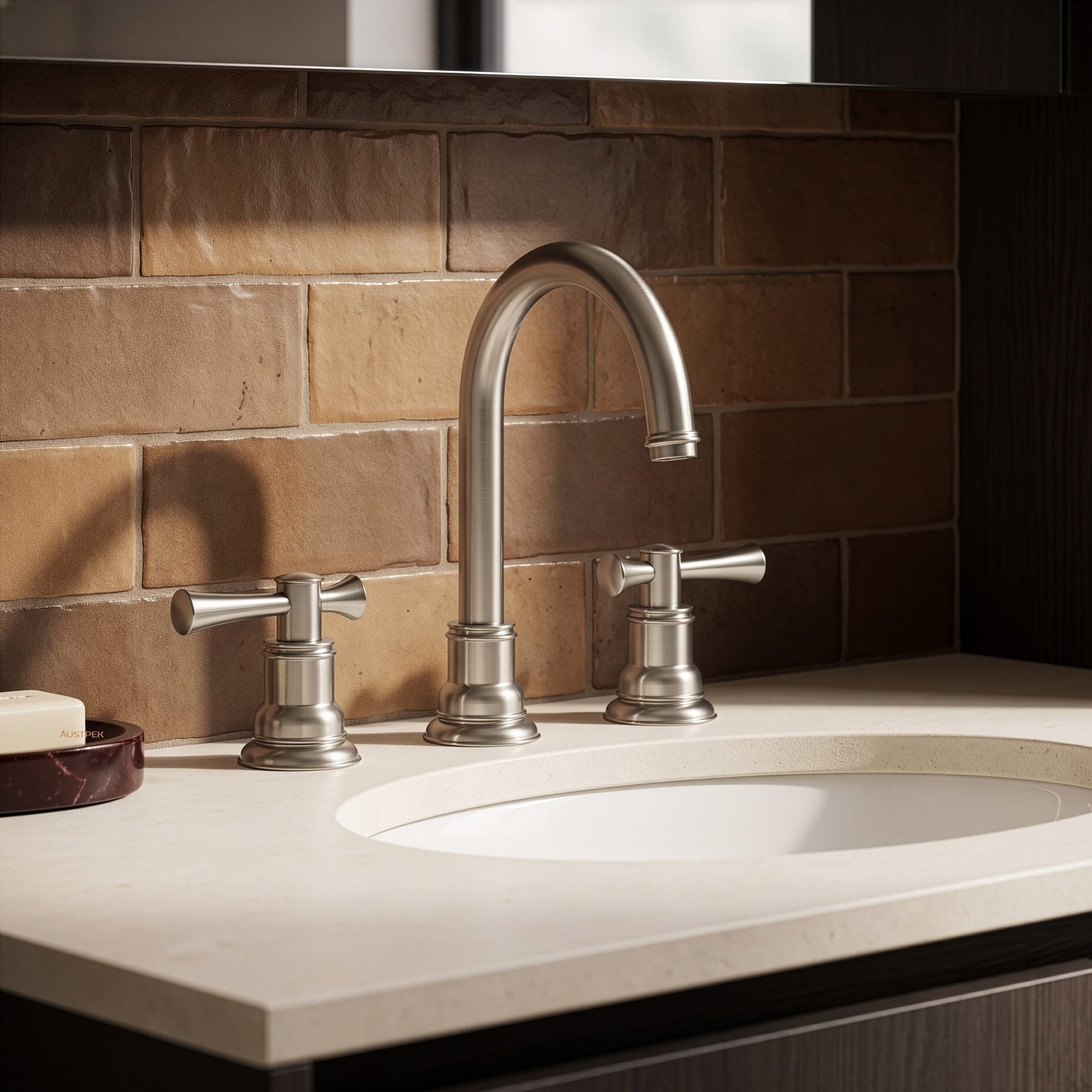 PHOENIX CROMFORD BASIN SET 205MM BRUSHED NICKEL