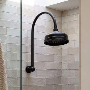 PHOENIX CROMFORD HIGH-RISE SHOWER ARM AND ROSE 150MM MATTE BLACK