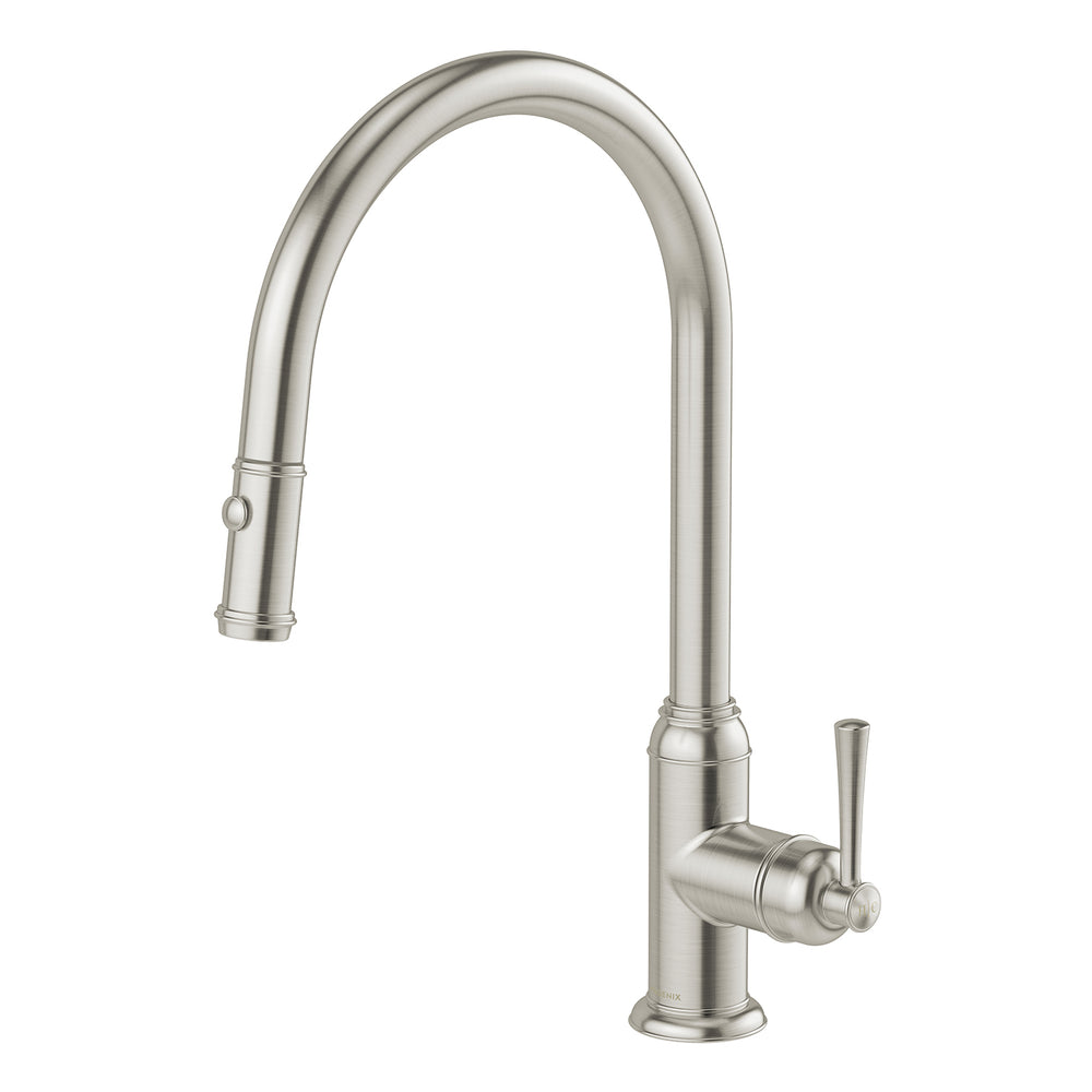 PHOENIX CROMFORD LEAD FREE PULL OUT SINK MIXER 402MM BRUSHED NICKEL