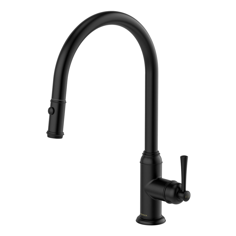 PHOENIX CROMFORD PULL OUT SINK MIXER 402MM MATTE BLACK