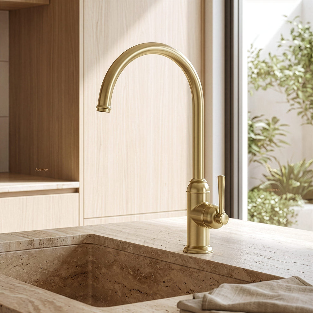 PHOENIX CROMFORD SINK MIXER 363MM BRUSHED GOLD