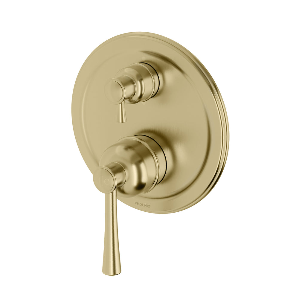 PHOENIX CROMFORD SWITCH MIX SHOWER / BATH DIVERTER MIXER COMPLETE KIT BRUSHED GOLD