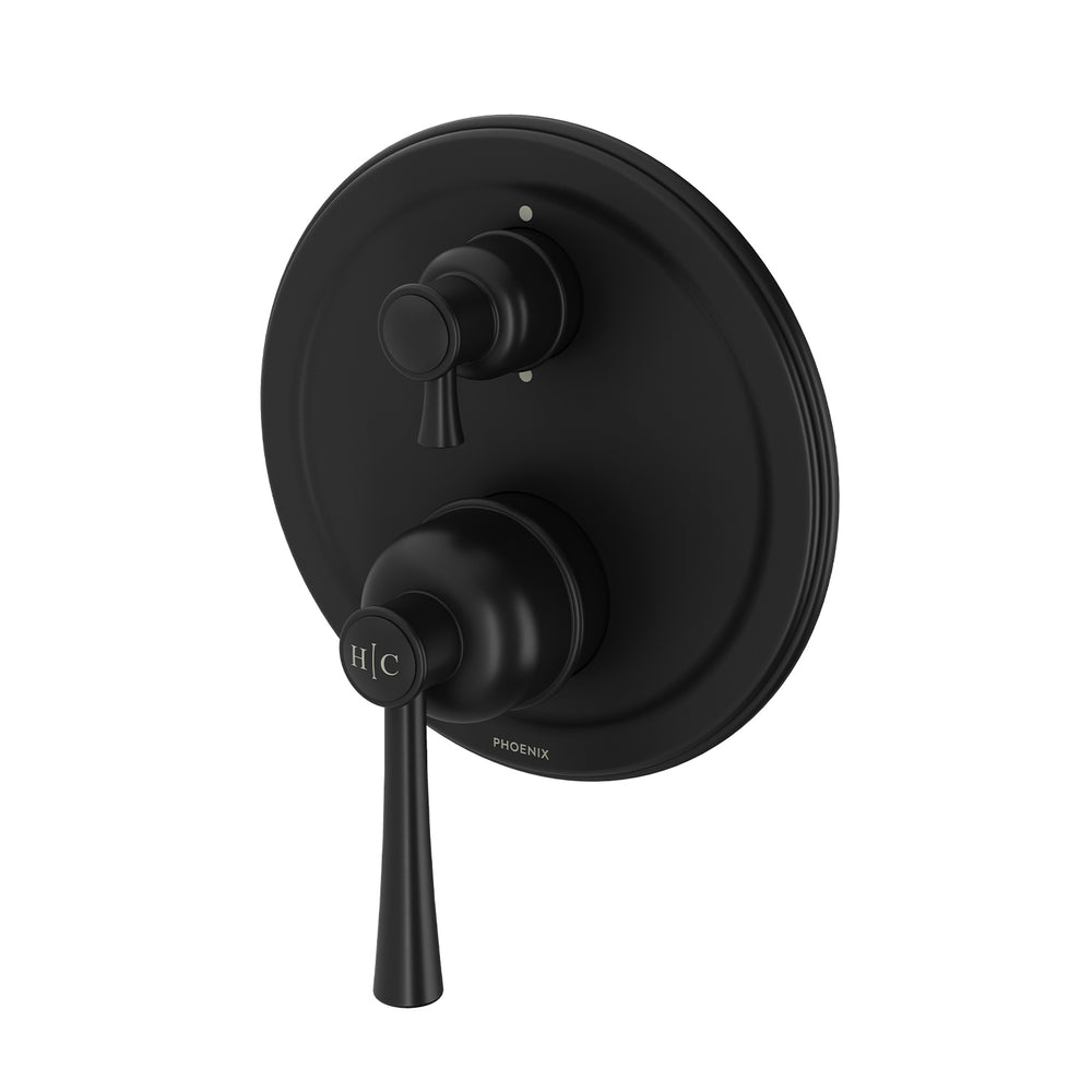 PHOENIX CROMFORD SWITCH MIX SHOWER / BATH DIVERTER MIXER COMPLETE KIT MATTE BLACK