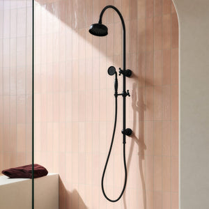 PHOENIX CROMFORD TWIN SHOWER 447MM MATTE BLACK