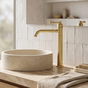 PHOENIX CROMFORD VESSEL MIXER SET 292MM BRUSHED GOLD