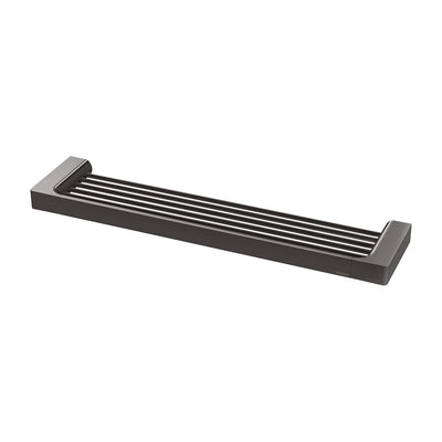 PHOENIX GLOSS SHOWER SHELF 400MM BRUSHED CARBON
