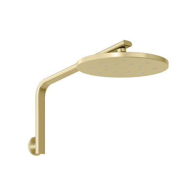 PHOENIX HIGH-RISE SHOWER ARM AND ROSE 346MM BRUSHED GOLD