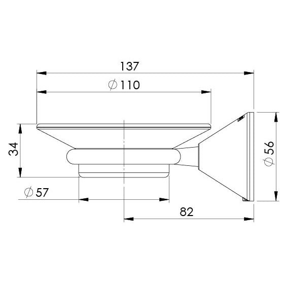 PHOENIX IVY SOAP DISH 137MM CHROME