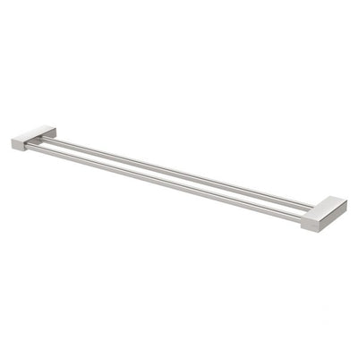 PHOENIX LEXI MKII DOUBLE NON-HEATED TOWEL RAIL BRUSHED NICKEL (AVAILABLE IN 600MM AND 800MM)