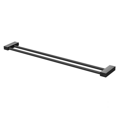 PHOENIX LEXI MKII DOUBLE NON-HEATED TOWEL RAIL MATTE BLACK (AVAILABLE IN 600MM AND 800MM)