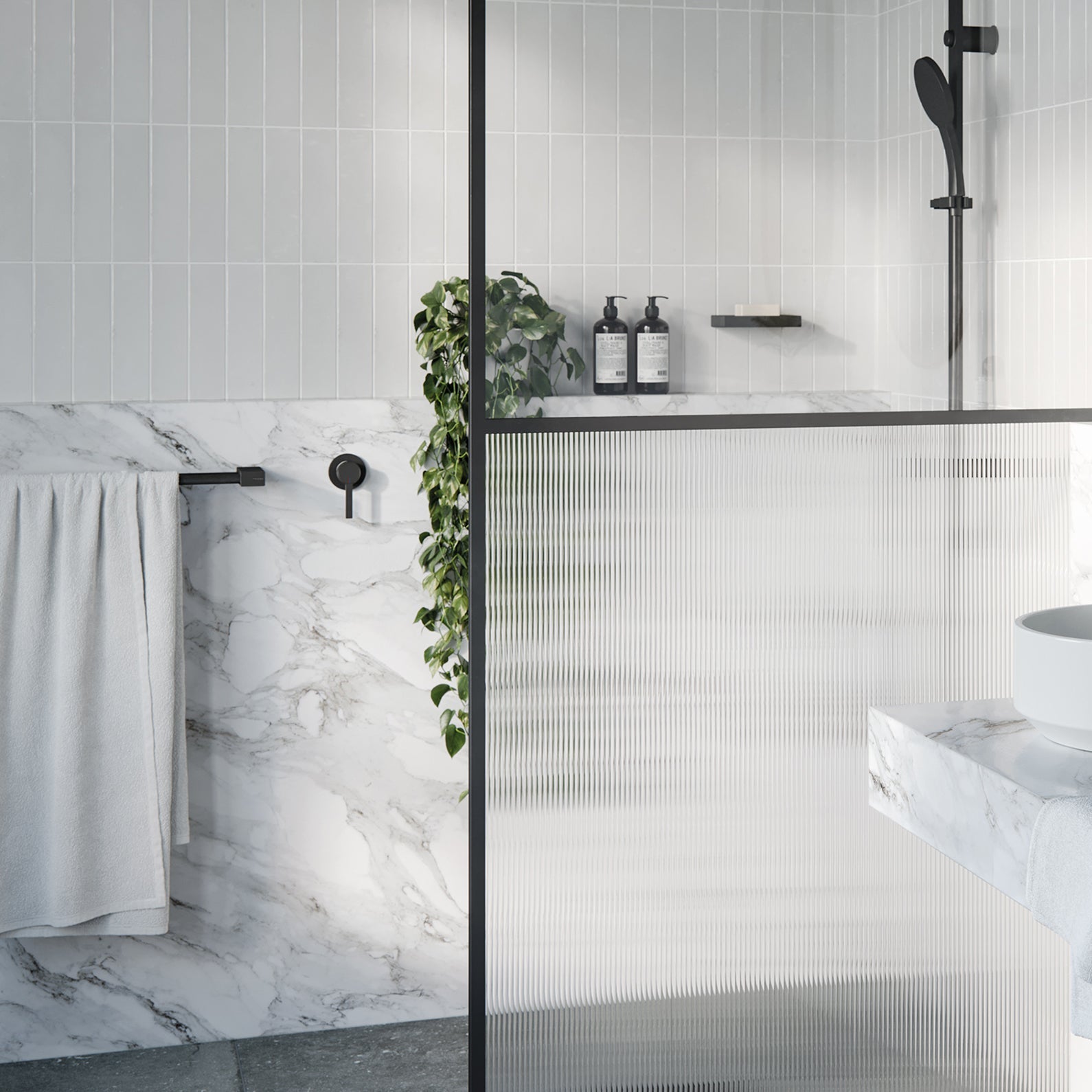 PHOENIX LEXI MKII SWITCHMIX SHOWER / WALL MIXER COMPLETE KIT MATTE BLACK