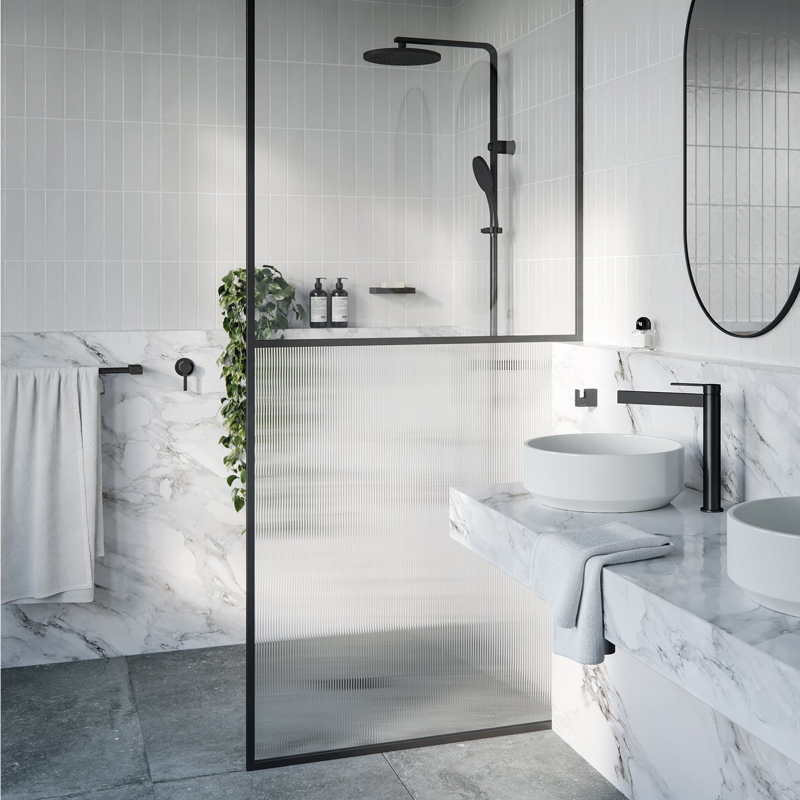 PHOENIX MKII SINGLE NON-HEATED TOWEL RAIL MATTE BLACK (AVAILABLE IN 600MM AND 800MM)