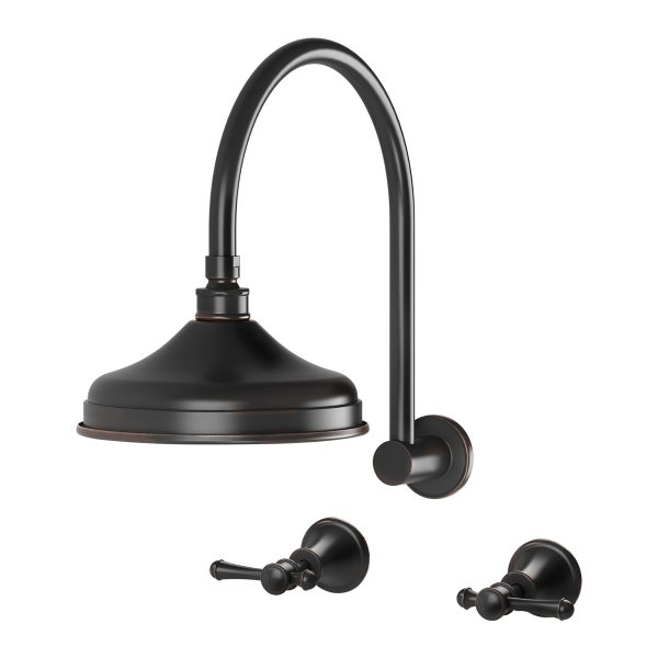 PHOENIX NOSTALGIA LEVER SHOWER SET ANTIQUE BLACK